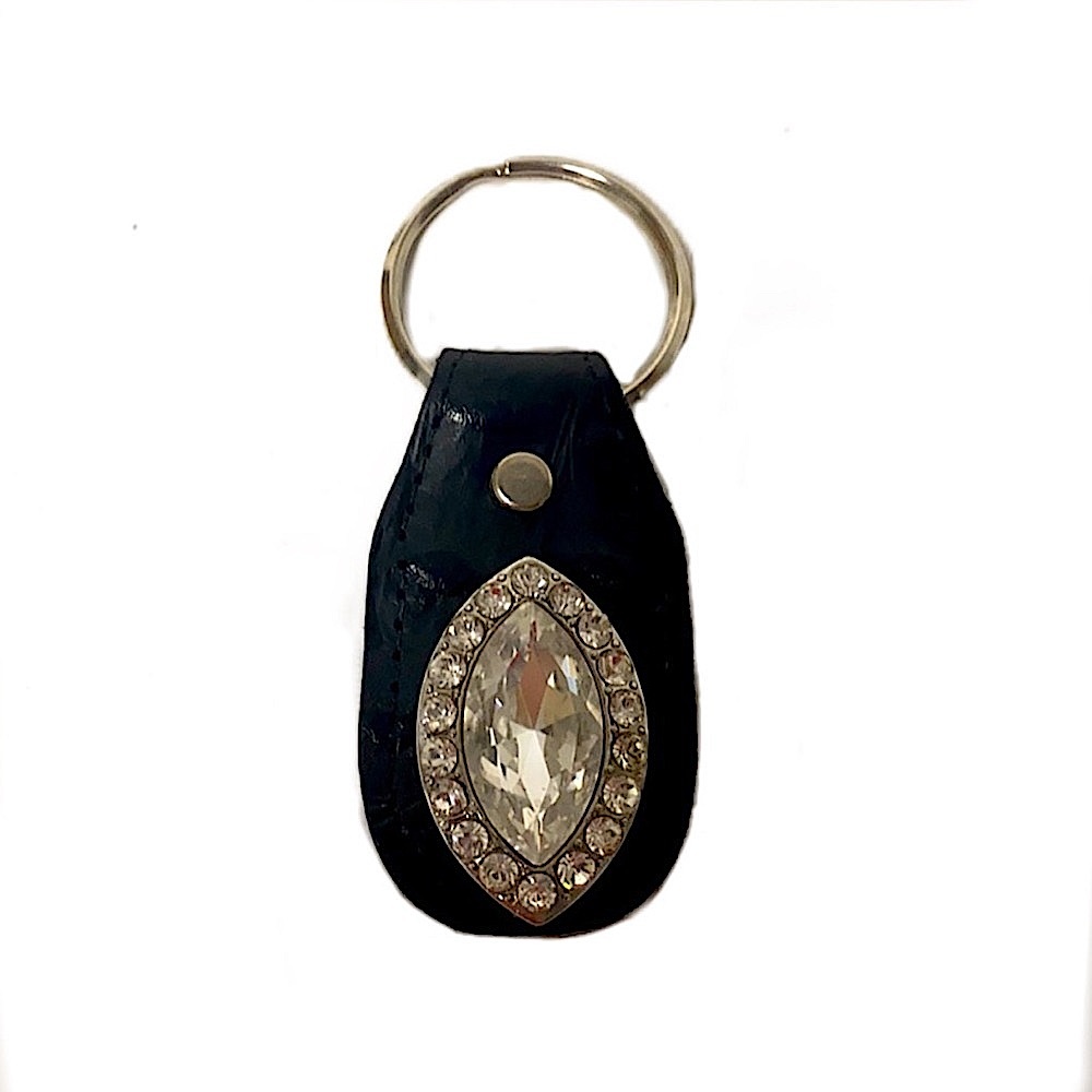 Raviani Black Crystal Keychain